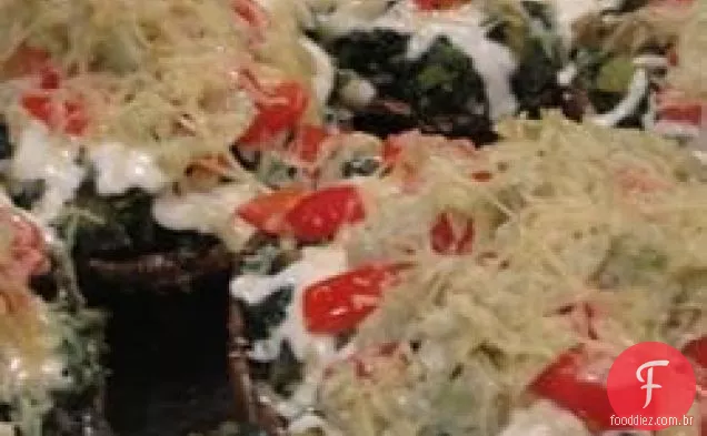 Cogumelos Portobello Recheados Com Vegetais