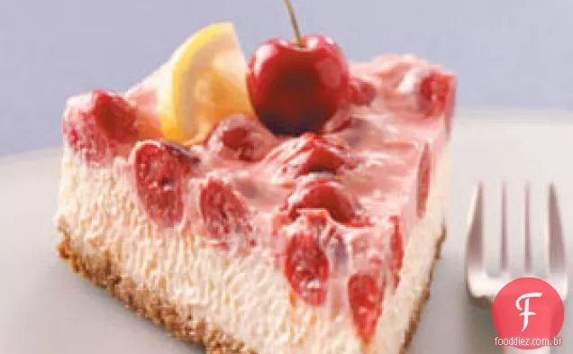Cheesecake Com Cobertura De Cereja