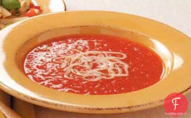 Sopa De Tomate Com Pimenta Vermelha