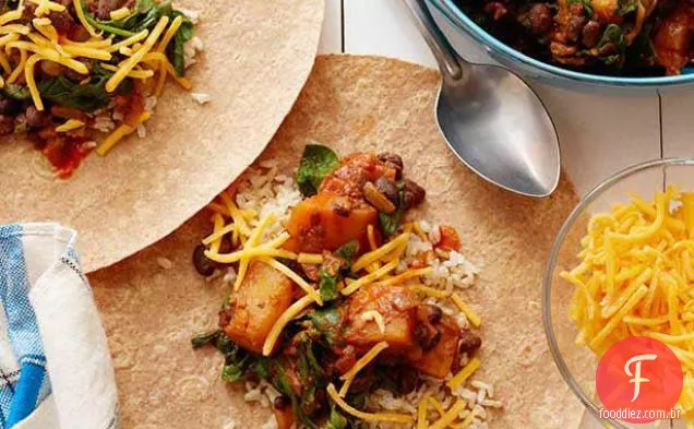 Burritos vegetarianos congelados