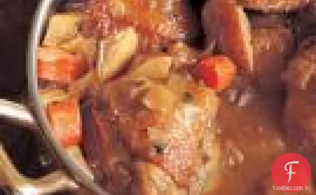 Porter-estufado Coxas de Frango Com Legumes de Raiz