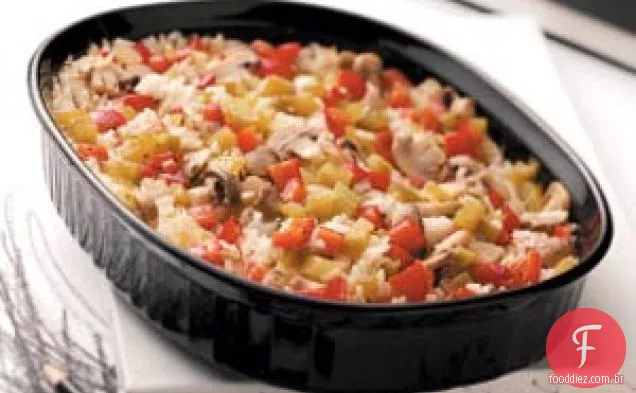 Arroz Com Cogumelos Vegetarianos