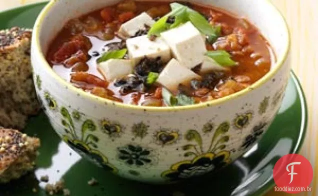 Sopa Vegetariana De Lentilhas Do Sudoeste