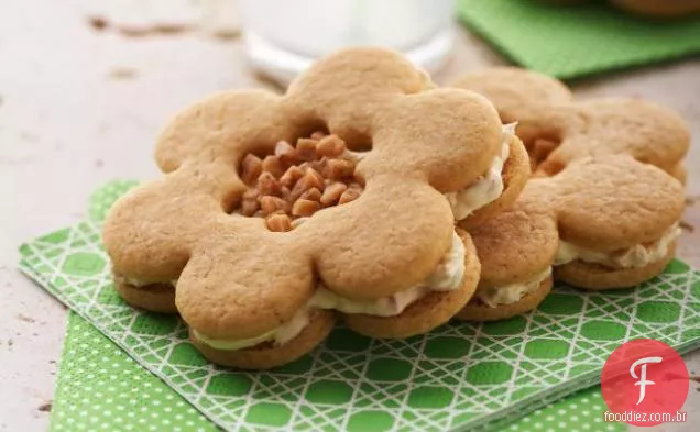 Sandes De Flores De Caramelo Com Manteiga
