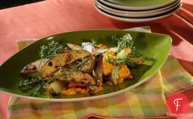 Batatas fritas grelhadas com aioli de citrinos e tomilho