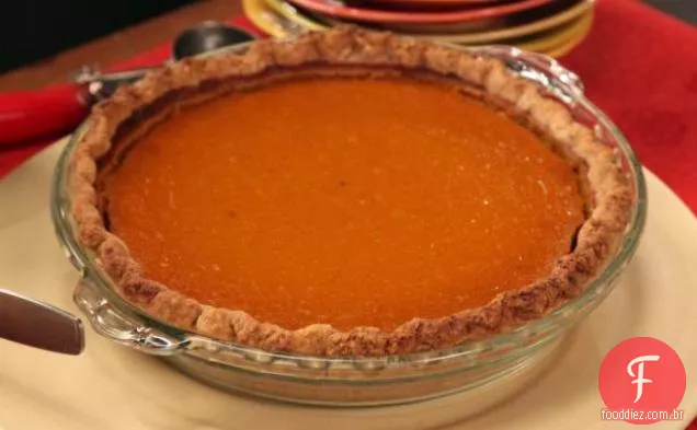 Torta de abóbora Kabocha com crosta temperada