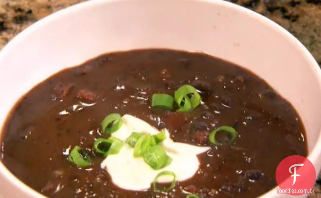 Sopa De Feijão Preto Picante