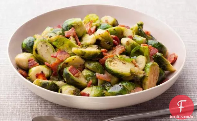 Couves de Bruxelas com Bacon