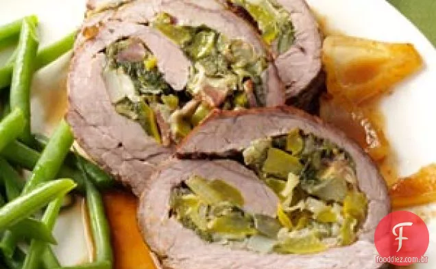 Bife De Flanco Recheado Com Vegetais