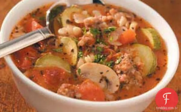 Linguiça Italiana Sopa Orzo