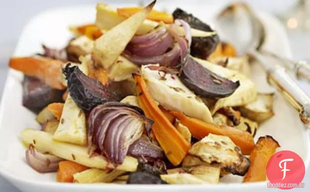 Veg De Raiz Assada Com Cominho