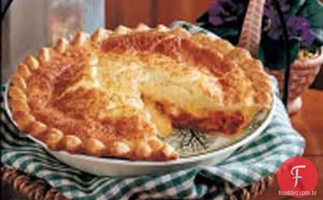 Tarte Folhada Com Bacon E Queijo