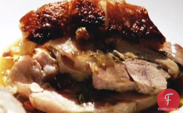 Porchetta com alevinos assados
