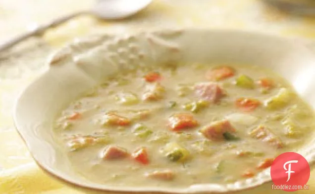 Sopa de ervilha e presunto
