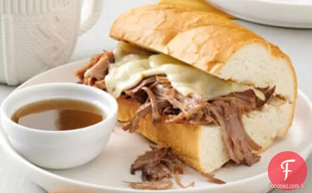 Sanduíches De Carne De Porco Desfiada Refogada Com Café