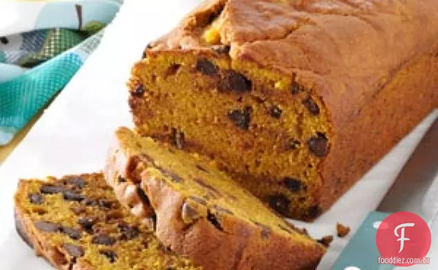 Pão De Abóbora Com Gotas De Chocolate