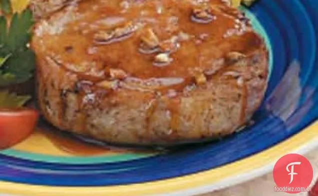 Costeletas De Porco Com Alho E Mel