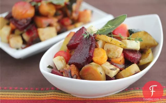 Receita Fácil Para Legumes Assados No Forno Com Sálvia E Tomilho