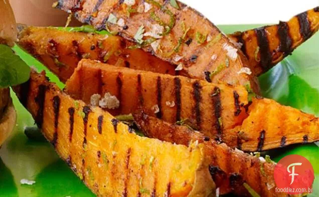 Batata-Doce grelhada com limão e coentro