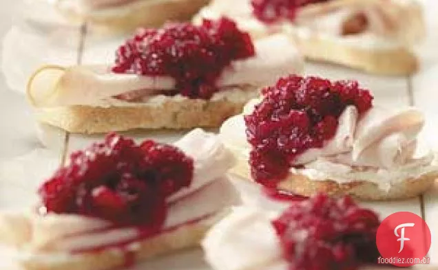 Cranberry Turkey Crostini