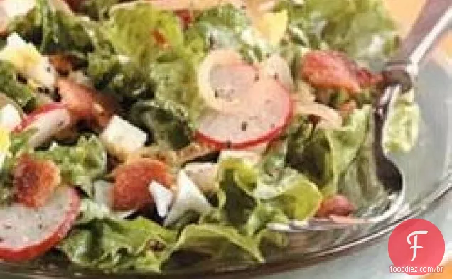 Alface com molho de Bacon quente