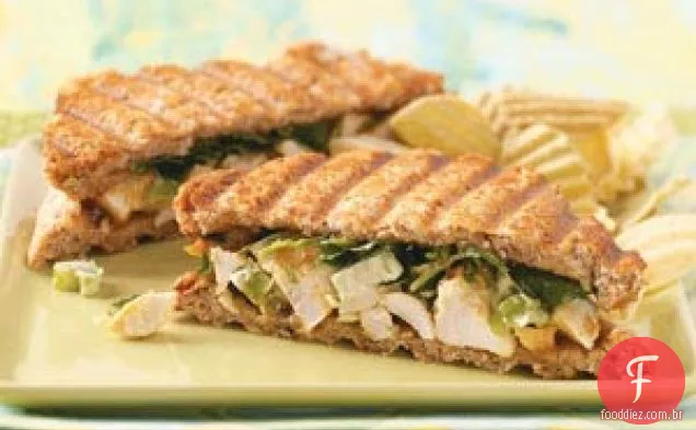 Paninis de frango ao caril para dois