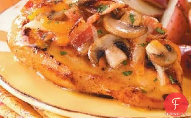 Frango Coberto Com Bacon E Queijo