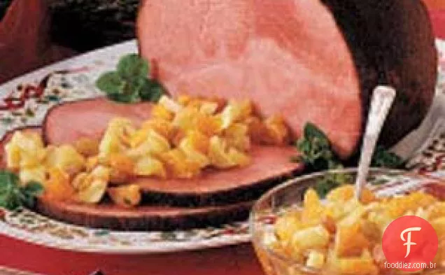Presunto temperado com sabor a maçã