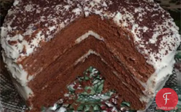 Bolo Lizzie de Chocolate com recheio de caramelo