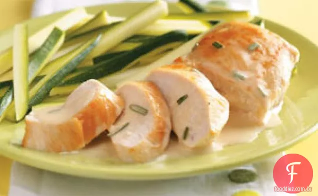 Frango com molho de manteiga de alecrim para 2