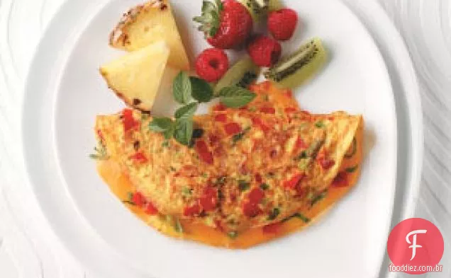 Omelete De Queijo Colorido