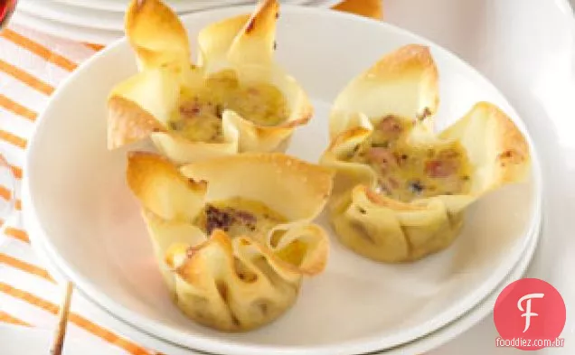 Tartes de Gouda e de presunto fumadas