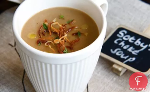 Alcachofra De Jerusalém E Sopa De Alho Assada