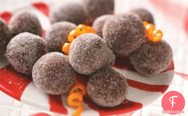 Trufas De Chocolate Escuro E Laranja