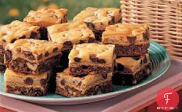 Biscoitos Brownie Em Camadas