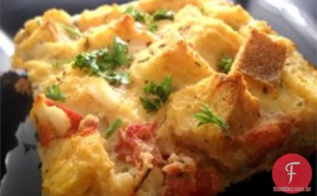 Omelete assado no forno com queijo Feta e tomate