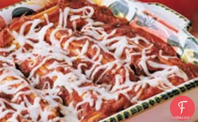 Manicotti De Espinafre À Frente