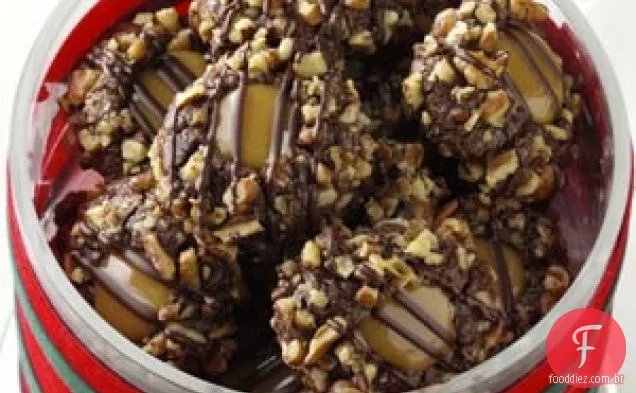 Impressões Digitais De Caramelo De Chocolate