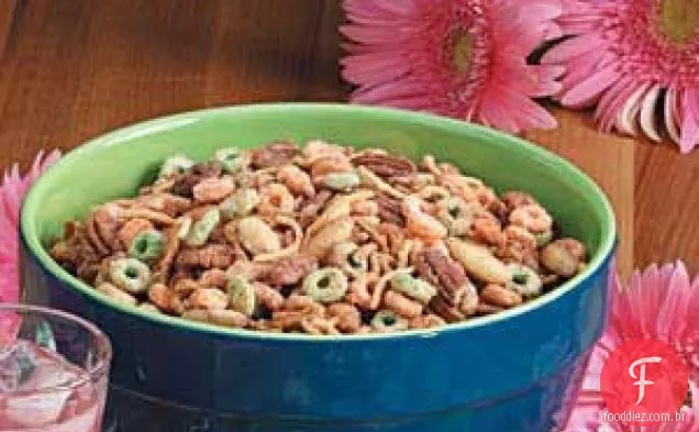 Mistura De Snacks De Maçã E Canela