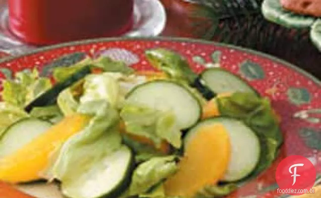 Salada De Alface Laranja-Pepino