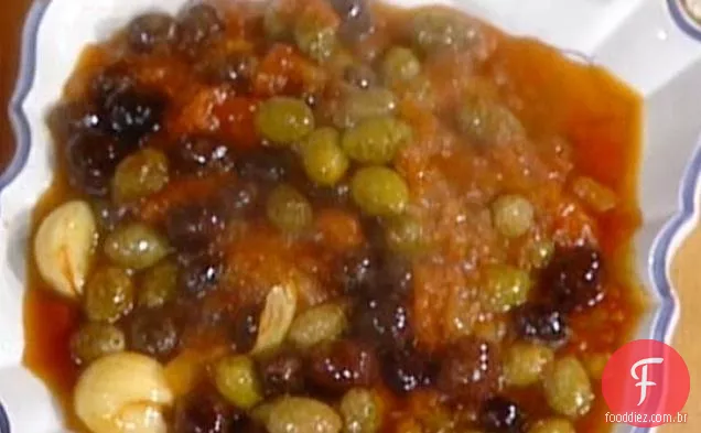 Azeitonas pretas e verdes refogadas: azeitona Neri e Verdi