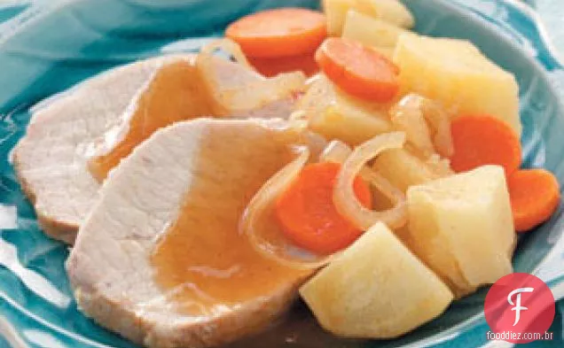 Jantar Assado De Porco Cozido Lentamente