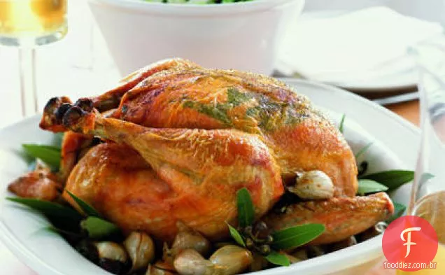 Frango Assado Com Alho