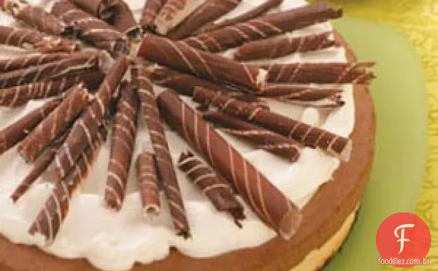 Cheesecake Rico Em Mousse De Chocolate