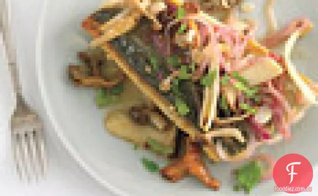 Cavala cunhada e cogumelo Escabeche