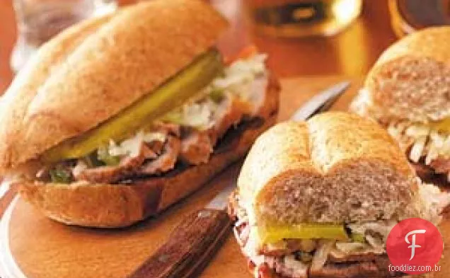Hoagies De Porco Grelhados