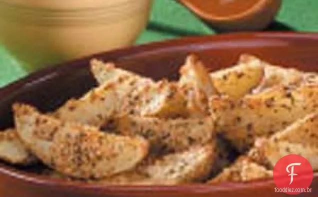 Fatias De Batata Parmesão Torrada