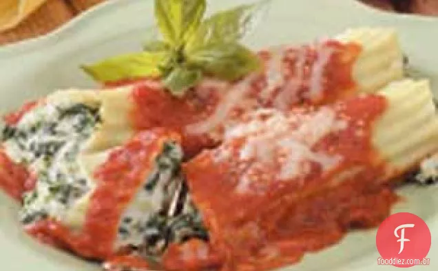 Pernoite com Espinafre Manicotti