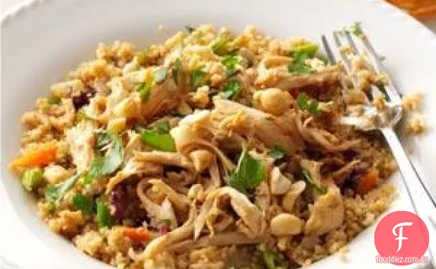 Frango Simples com Gergelim e Cuscuz