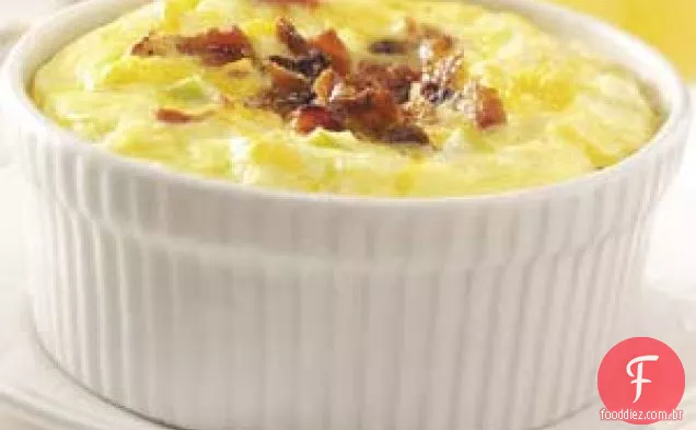 Ovo assado com maçã e bacon